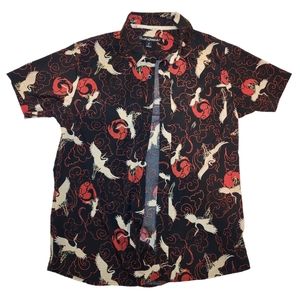 just attitude | crane design men's button up shirt | JUST ATTITUDE dress/casual